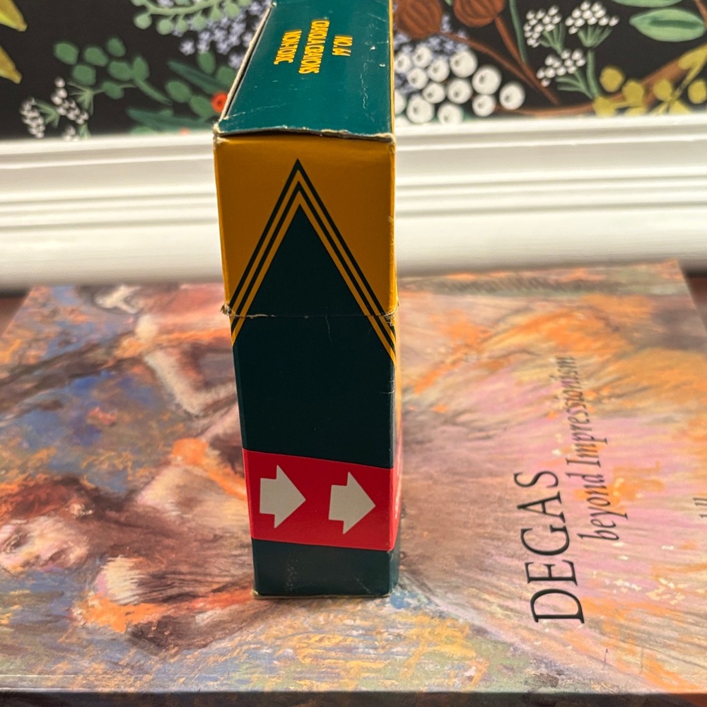Vintage Crayon 64-Count Crayons Box – Yellow & Dark Green Built in Sharpener - Picture 8 of 14